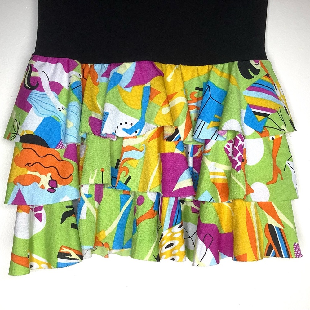 < Vintage 579 Retro Layered Mini Skirt > - Picture 2 of 3